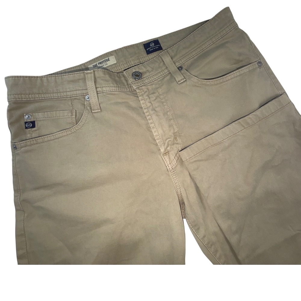 AG Adriano Goldschmied The Protege Straight Leg Khaki Pants Mens 32x34 USA Made